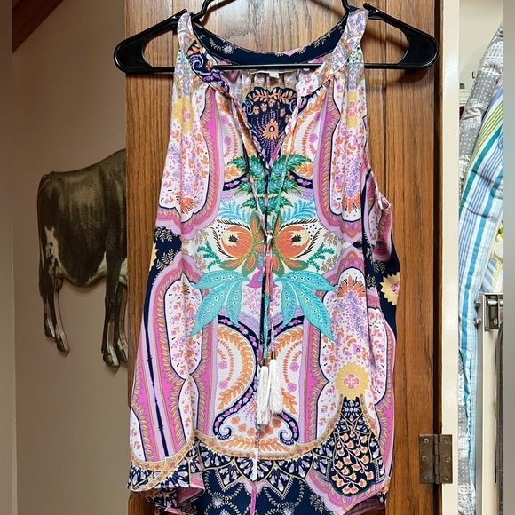 Rose and olive tank top - Picture 1 of 1